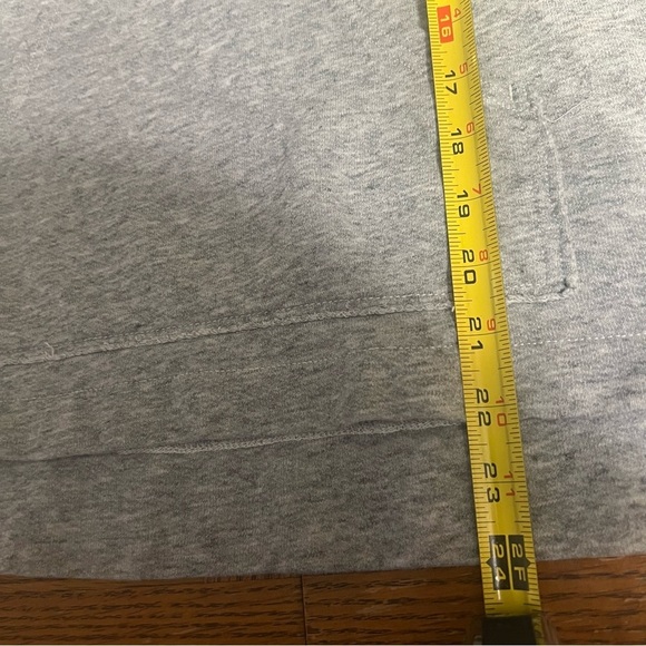 Alex Mill V-Neck Terry Cloth Long Sleeve High Low Cropped Hoodie in Gray Sz L - Picture 16 of 16